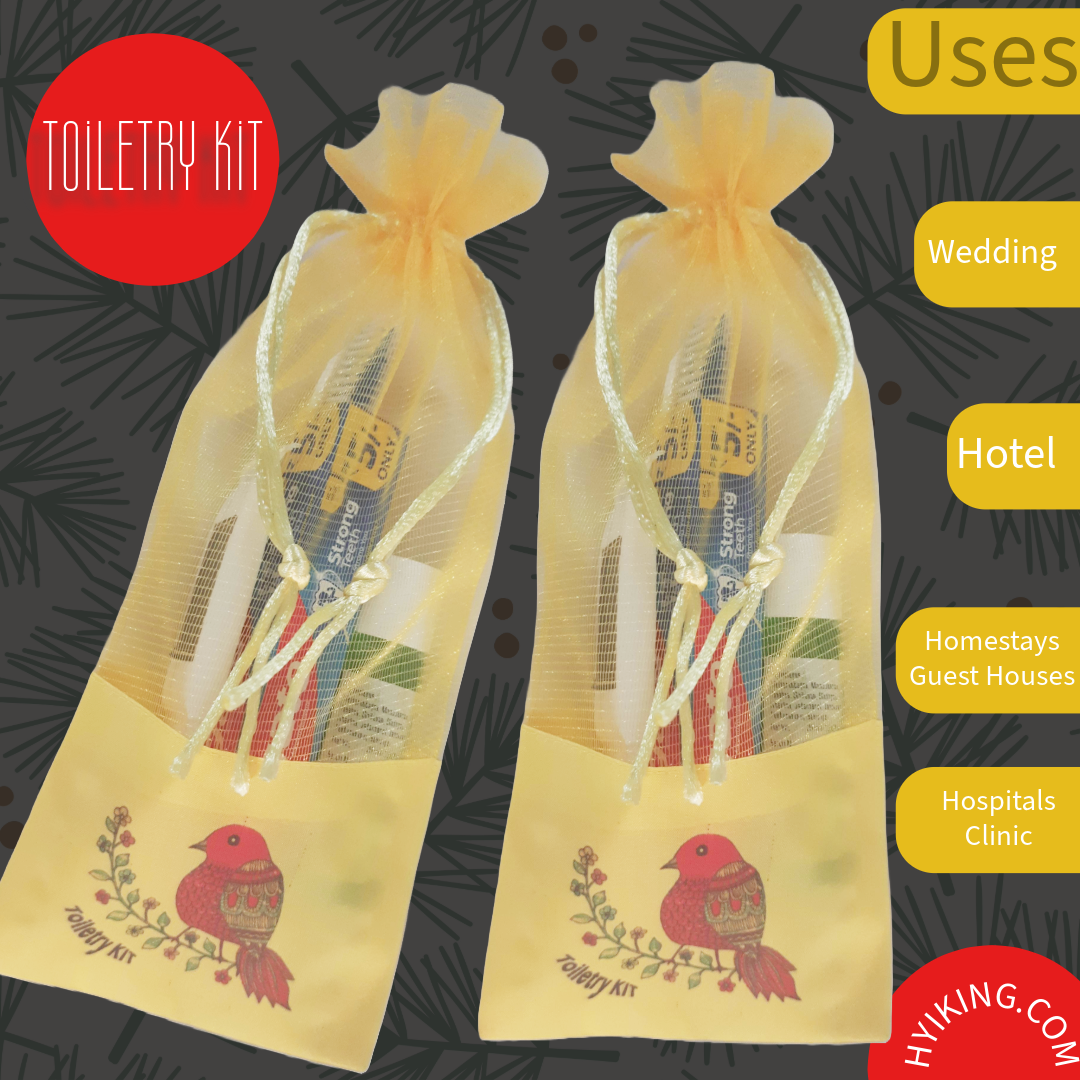 Toiletry  kit -10 sets in beauty Drawstring Pouch