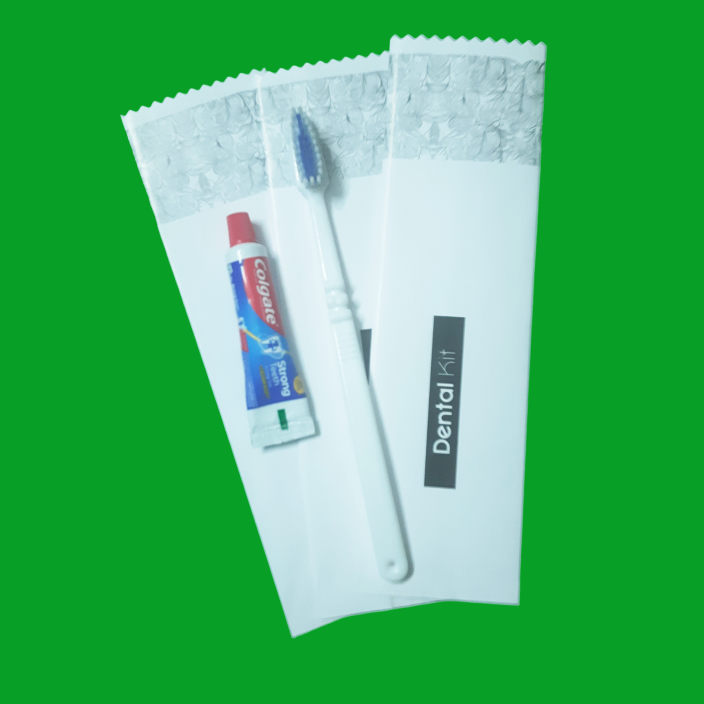 Dental Kit-48 pcs- with 12 grams Toothpaste - (48 Set) Dental Kit Set with paste & toothbrush- packed in eco friendly paper pouch-for Hotel -resorts-Guest-Toiletry use, for Travel,