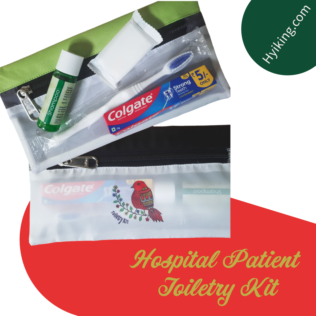 Hospital Patient Toiletry Kit 20 sets-20 Polyester Toiletry Kits: Essential for Clinics, Hospitals, IVF, Dental, and Maternity Care