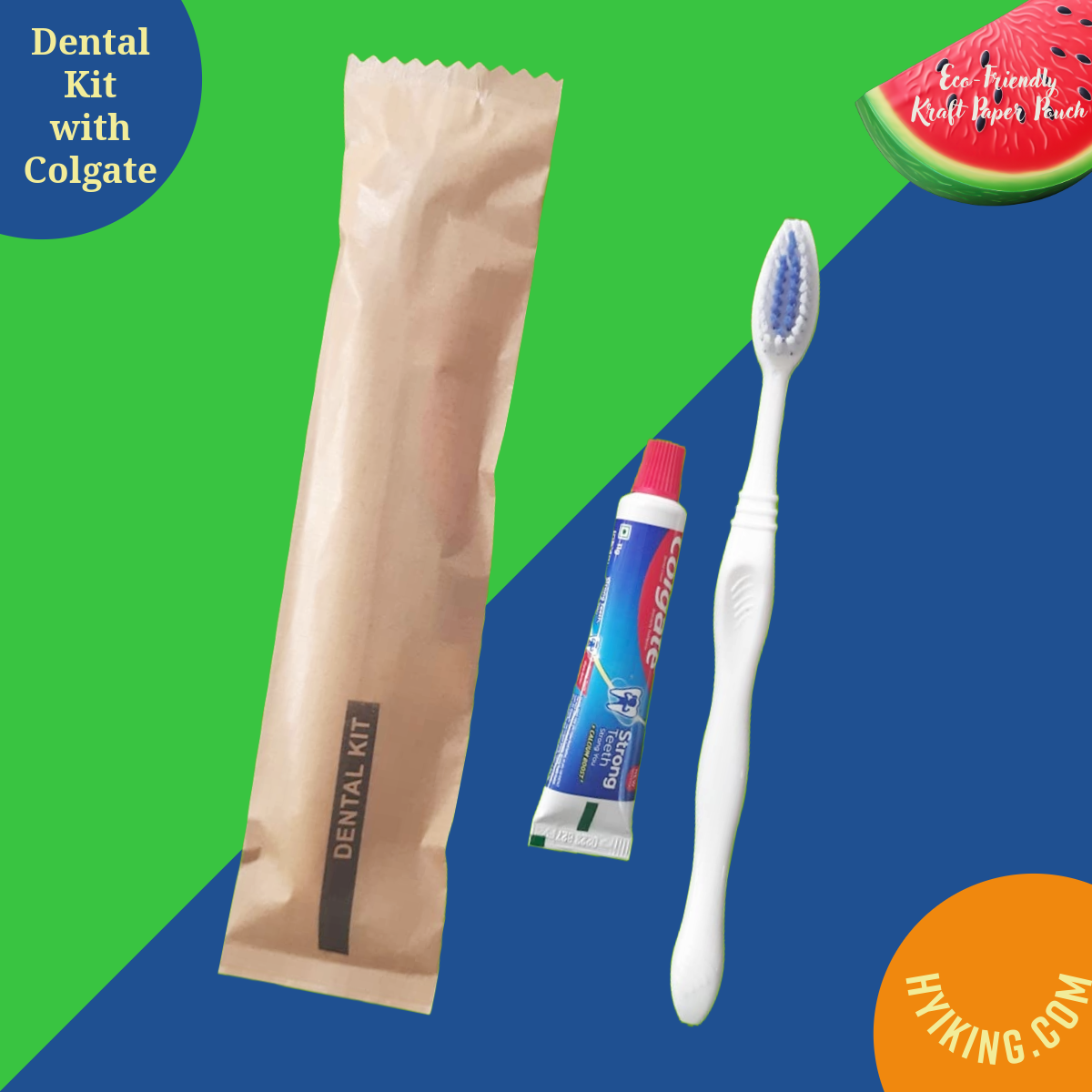 Dental Kit with Colgate Toothpaste & Toothbrush: Your Guests Eco-Conscious Guest amenity kit