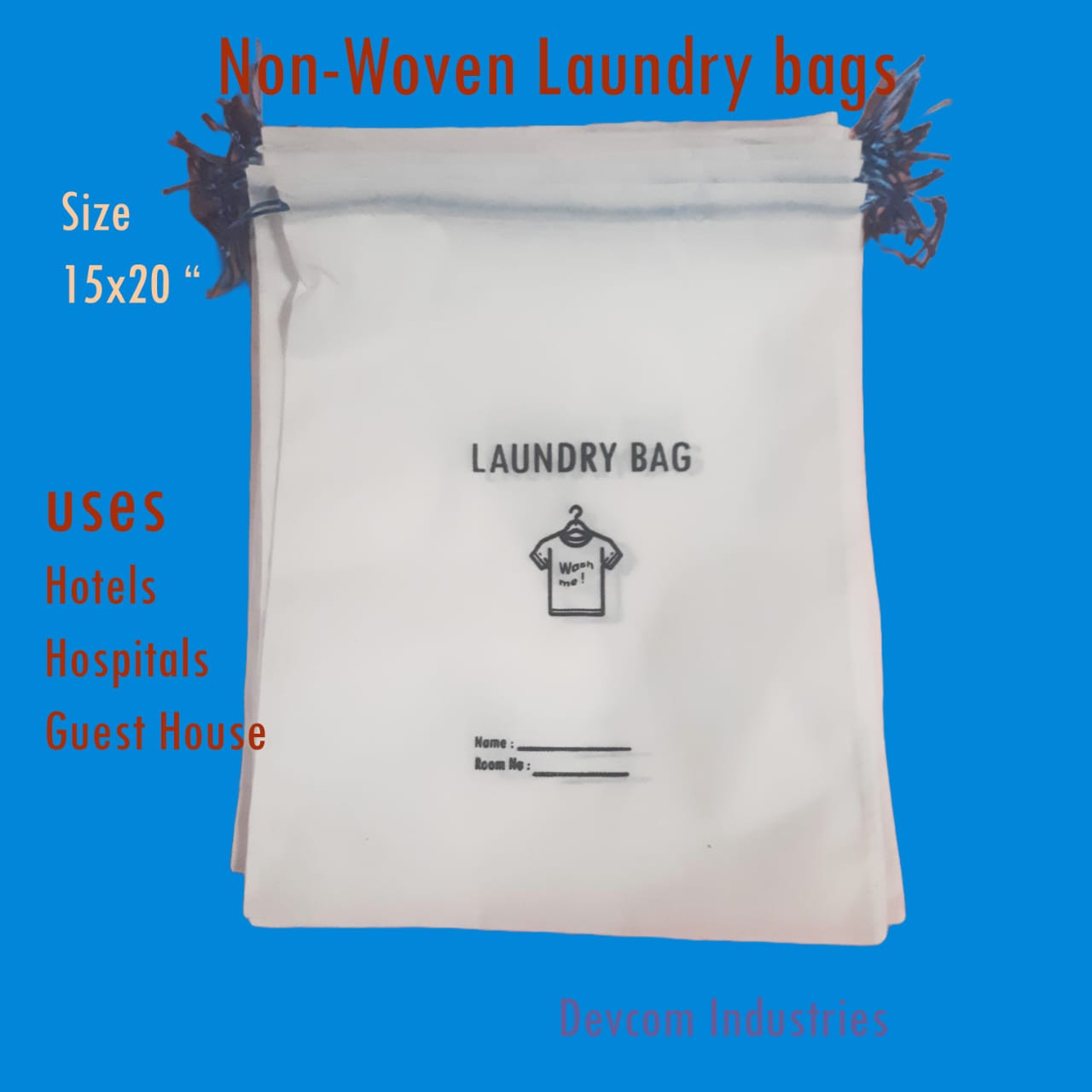 Laundry bags -Non-Woven Laundry bags for Hotels-Resorts-Guest Houses